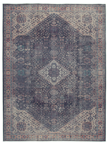 Ashley Rowner Large Rug in Multi Blue & Gray 7'7'' x 10'1''-Washburn's Home Furnishings