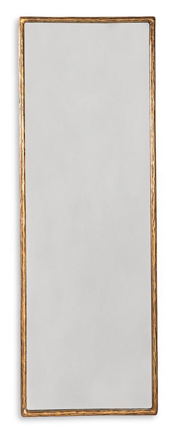 Ashley Ryandale Floor Mirror w/Antique Brass Finish 24.13"Wx1.25"Dx72"H-Washburn's Home Furnishings