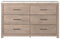 Ashley Senniberg Six Drawer Dresser in Light Brown/White-Washburn's Home Furnishings