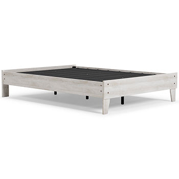 Ashley Shawburn Full Platform Bed in Whitewash-Washburn's Home Furnishings