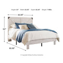 Shawburn - Whitewash - Queen Panel Platform Bed-Washburn's Home Furnishings