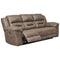 Ashley Stoneland Reclining Power Sofa in Fossil-Washburn's Home Furnishings