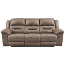 Ashley Stoneland Reclining Power Sofa in Fossil-Washburn's Home Furnishings