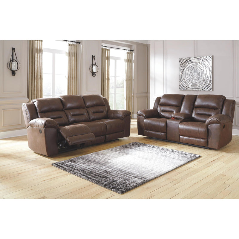 Ashley Stoneland - Chocolate - Reclining Sofa-Washburn's Home Furnishings