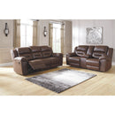 Stoneland - Chocolate - Reclining Sofa-Washburn's Home Furnishings