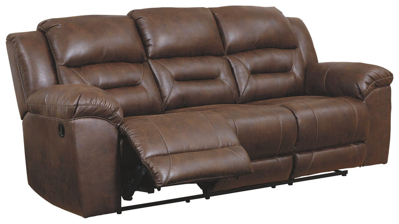 Ashley Stoneland Reclining Sofa in Chocolate-Washburn's Home Furnishings