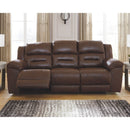 Stoneland - Chocolate - Reclining Sofa-Washburn's Home Furnishings