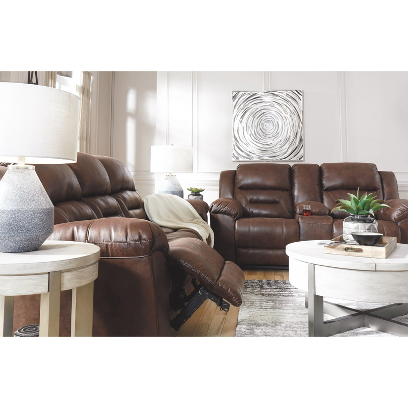 Ashley Stoneland Reclining Sofa in Chocolate-Washburn's Home Furnishings