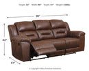 Ashley Stoneland Reclining Sofa in Chocolate-Washburn's Home Furnishings