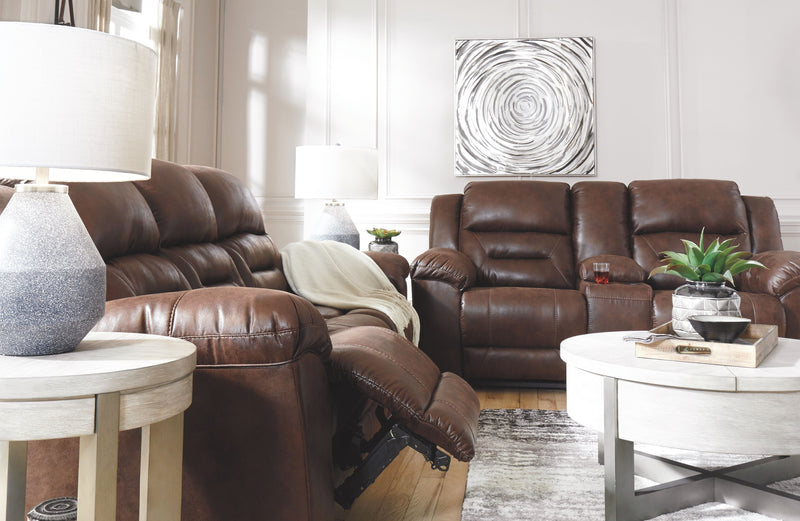 Ashley Stoneland Reclining Sofa in Chocolate-Washburn's Home Furnishings