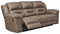 Ashley Stoneland Reclining Sofa in Fossil-Washburn's Home Furnishings