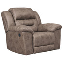 Ashley Stoneland Rocker Recliner in Fossil-Washburn's Home Furnishings