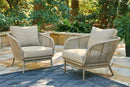 Ashley Swiss Valley Outdoor Lounge Chair (Set of 2)-Washburn's Home Furnishings