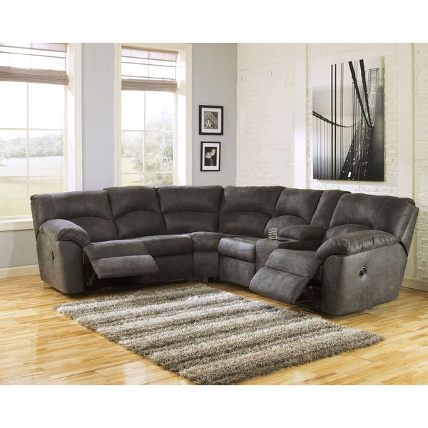 Tambo - Pewter - Left Arm Facing Loveseat 2 Pc Sectional-Washburn's Home Furnishings