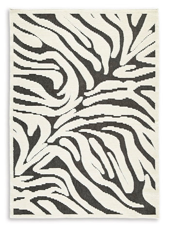 Ashley Thomwith Medium Rug in Black & Ivory 4'11'' x 7'2''-Washburn's Home Furnishings