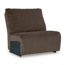 Ashley Top Tier Armless Chair in Chocolate-Washburn's Home Furnishings