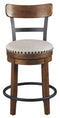 Ashley Valebeck Upholstered Swivel Barstool (1/CN) in Brown-Washburn's Home Furnishings