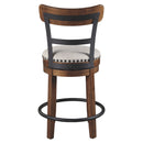 Ashley Valebeck - Brown - UPH Swivel Barstool (1/CN)-Washburn's Home Furnishings