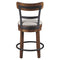 Ashley Valebeck - Brown - UPH Swivel Barstool (1/CN)-Washburn's Home Furnishings