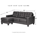 Venaldi - Gunmetal - Sofa Chaise-Washburn's Home Furnishings