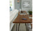 Ashley Wilinruck Long Counter Table & 3 Barstools in Dark Brown-Washburn's Home Furnishings