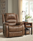 Ashley Yandel Power Lift Recliner in Saddle-Washburn's Home Furnishings