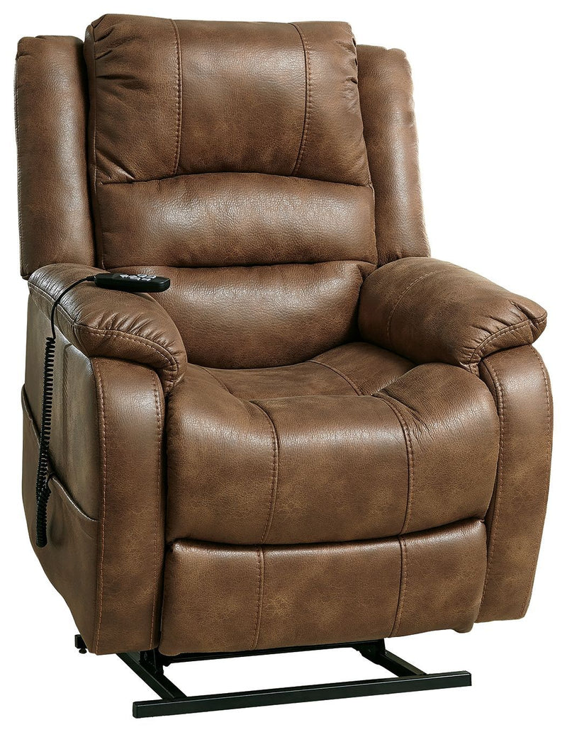 Ashley Yandel Power Lift Recliner in Saddle-Washburn's Home Furnishings