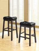 Bar Stools: Wood Fixed Height - Bar Stool - Black-Washburn's Home Furnishings