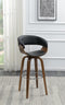 Bar Stools: Wood Swivel Bar Stool - Black-Washburn's Home Furnishings