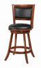 Bar Stools: Wood Swivel Counter Height Stool - Black-Washburn's Home Furnishings