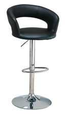 Bar Tables: Gas Lift - Adjustable Bar Stool - Black-Washburn's Home Furnishings