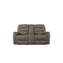 Bassett Wendell Power Reclining Loveseat w/Console in Gunemtal-Washburn's Home Furnishings