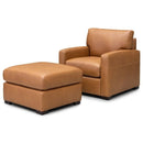 Bassett Wilson Chair in Pecan Leather-Washburn's Home Furnishings