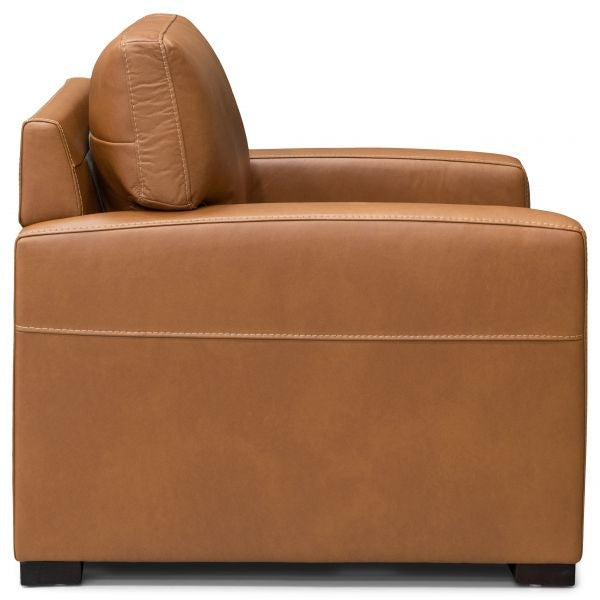 Bassett Wilson Chair in Pecan Leather-Washburn's Home Furnishings