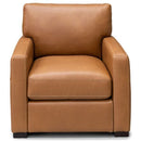 Bassett Wilson Chair in Pecan Leather-Washburn's Home Furnishings