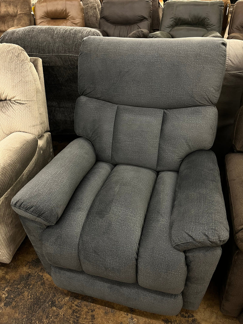 Behold Manual Glider Recliner in Charcoal-Washburn's Home Furnishings