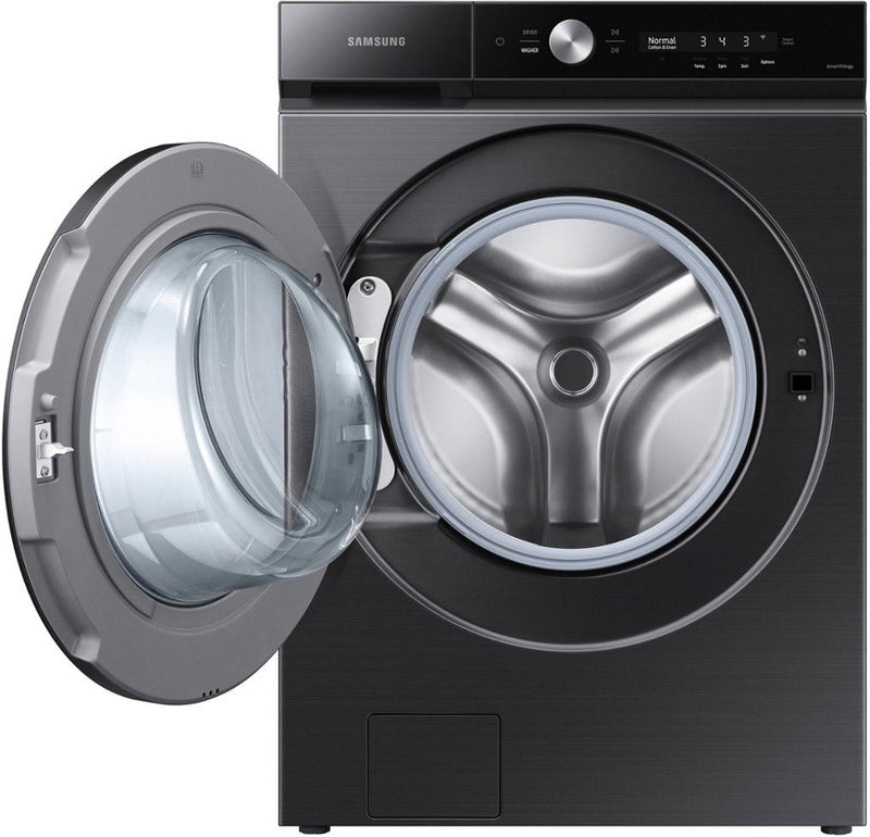 Bespoke 5.3 cu. ft. Ultra Capacity Front Load Washer w/Super Speed Wash & AI Smart Dial in Brushed Black-Washburn's Home Furnishings