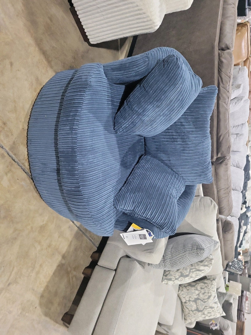 Best Astro Oversized Swivel Chair in Indigo-Washburn's Home Furnishings