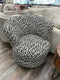 Best Palmona Swivel Barrel Chair w/ Espresso Legs in Zebra-Washburn's Home Furnishings