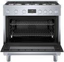 Bosch 800 Series Gas Freestanding Range 36'' Stainless Steel.-Washburn's Home Furnishings