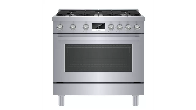 Bosch 800 Series Gas Freestanding Range 36'' Stainless Steel.-Washburn's Home Furnishings