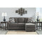 Brise - Slate - Queen Sofa Chaise Sleeper-Washburn's Home Furnishings