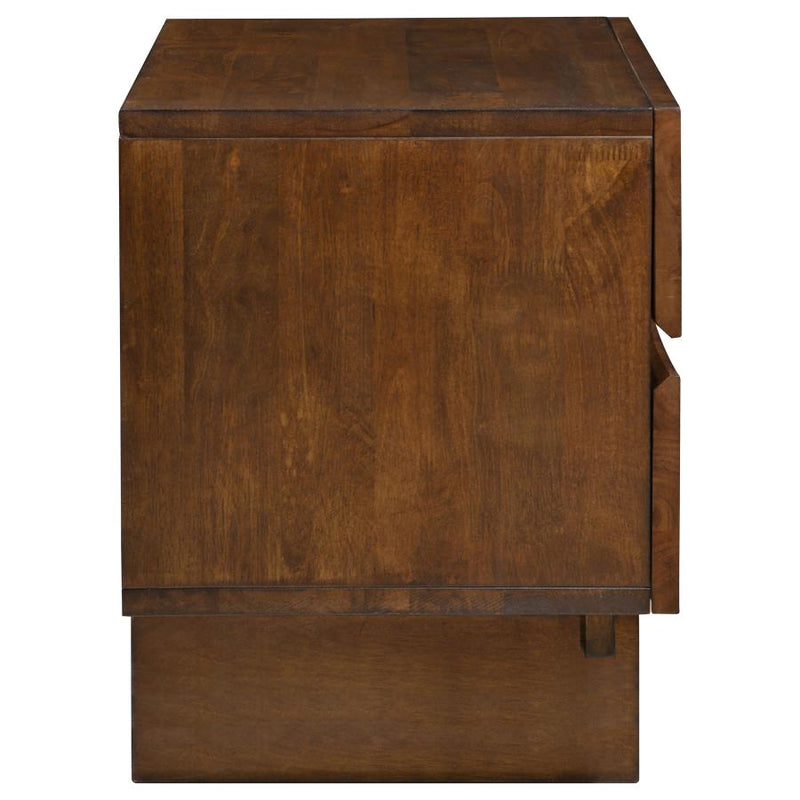 Coaster Genevieve 2-Drawer Rectangular Nightstand Dark Brown-Washburn's Home Furnishings