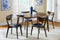 Coaster Jedda Upholstered Dining Chairs in Dark Walnut & Black-Washburn's Home Furnishings