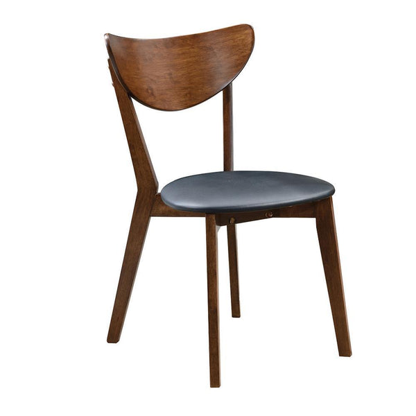 Coaster Jedda Upholstered Dining Chairs in Dark Walnut & Black-Washburn's Home Furnishings