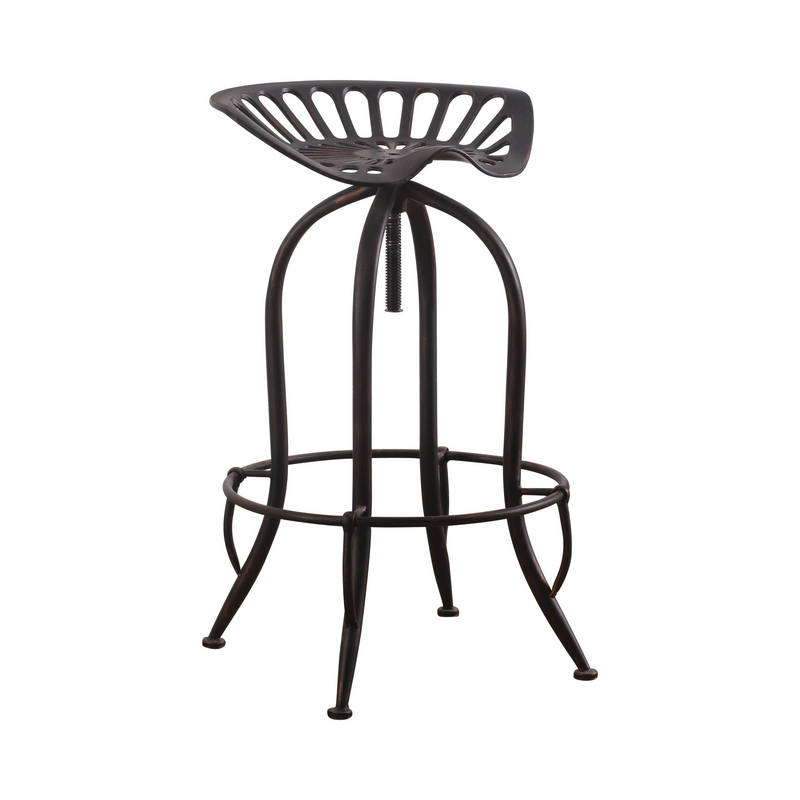 Coaster Tractor Adjustable Height Bar Stool Antique Black-Washburn's Home Furnishings