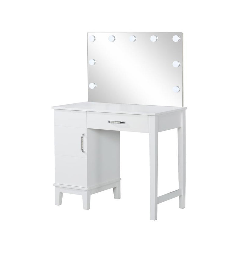 Vanity Set With Led Lights - White-Washburn's Home Furnishings