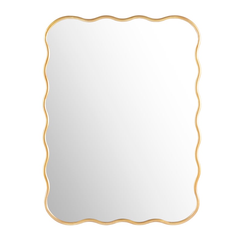 Crestview Kingston Wall Mirror w/Gold Metal Frame-Washburn's Home Furnishings