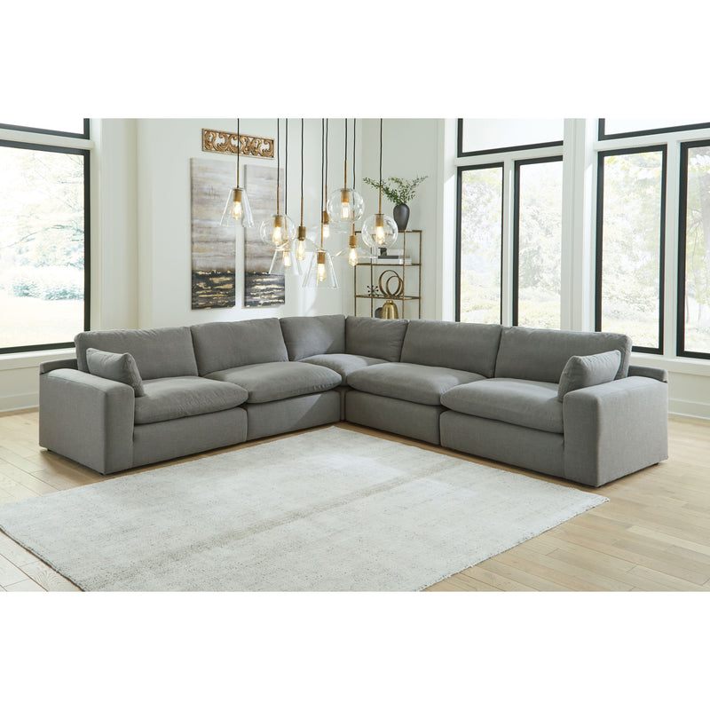 Elyza - Smoke - Left Arm Facing Corner Chair 5 Pc Sectional-Washburn's Home Furnishings