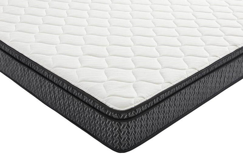 Evie Euro Top Mattress - 9.25" Cal King Mattress - White And Black-Washburn's Home Furnishings